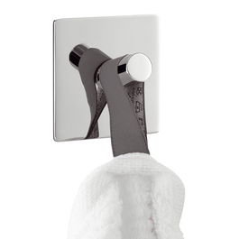 Zack Duplo Acero Inoxidable Gancho Pared Brillo 5x5 cm